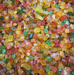 Изображение Цукаты засахаренные разноцветные кубики (ПАПАЙЯ) 6х6 мм, 250 гр